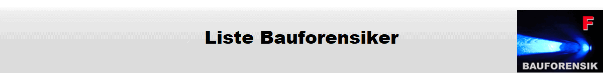 Liste Bauforensiker